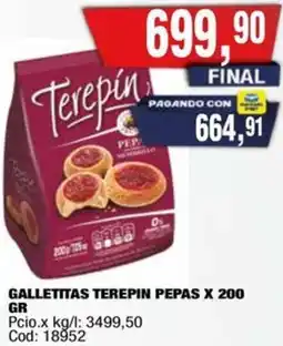 Maxiconsumo Terepin galletitas pepas oferta