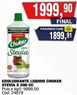 Maxiconsumo Chuker edulcorante liquido stevia oferta