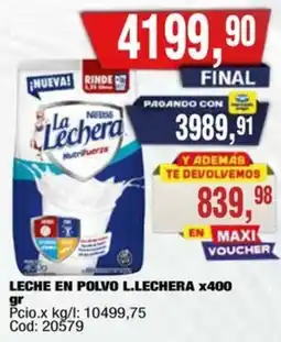 Maxiconsumo L.lechera leche en polvo oferta