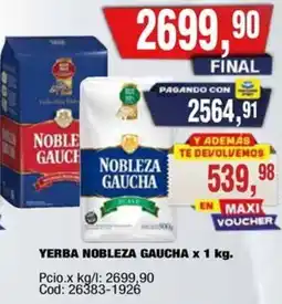 Maxiconsumo Nobleza Gaucha yerba oferta