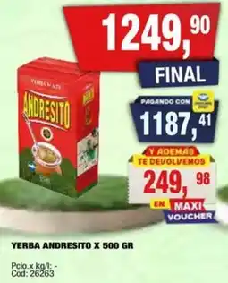 Maxiconsumo Andresito yerba oferta