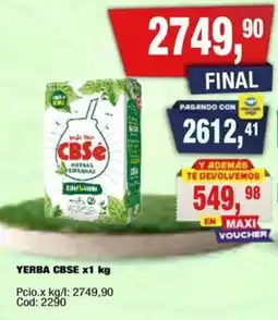 Maxiconsumo CBSE yerba oferta