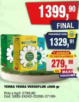 Maxiconsumo Verdeflor yerba oferta