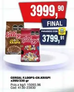 Maxiconsumo Kellogg's cereal oferta
