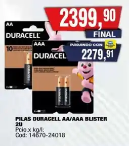 Maxiconsumo Duracell pilas AA/AAA oferta