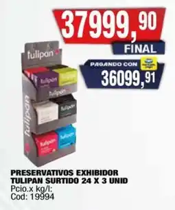 Maxiconsumo Tulipan preservativos exhibidor oferta