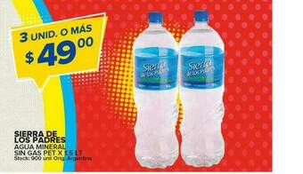 Carrefour Maxi Sierra De Los Padres Agua Mineral Sin Gas oferta
