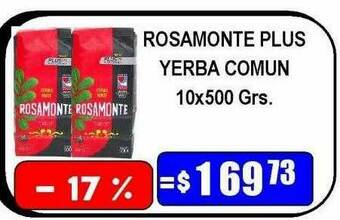 Dulcenter Rosamonte Plus Yerba Comun oferta
