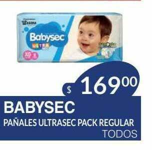 Masivos Babysec Pañales Ultrasec Pack Regular oferta