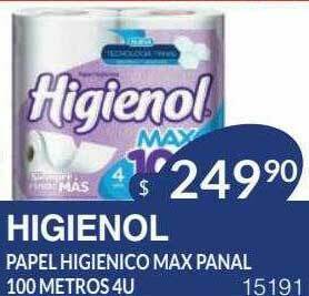 Masivos Higienol Papel Higienico Max Panal oferta