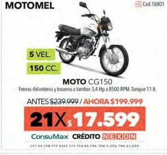 Nexon Motomel Moto Cg150 oferta