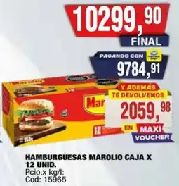 Maxiconsumo Marolio hamburguesas caja oferta