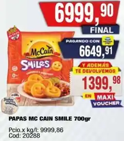 Maxiconsumo Mc Cain papas smile oferta