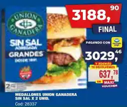 Maxiconsumo Union ganadera medallones sin sal oferta