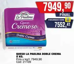 Maxiconsumo La paulina queso doble crema oferta