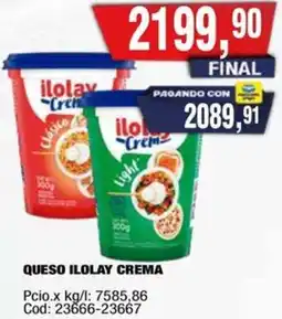 Maxiconsumo Ilolay queso crema oferta