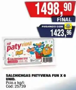 Maxiconsumo Patyviena salchichgas fun oferta
