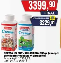 Maxiconsumo Ls ent/culinaria crema oferta