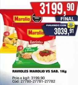 Maxiconsumo Marolio ravioles vs sab. oferta
