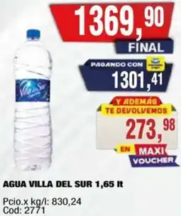 Maxiconsumo Villa del sur agua oferta