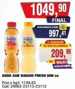 Maxiconsumo Baggio fresh agua sab oferta