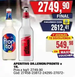 Maxiconsumo Dr.lemon/pronto aperitivo oferta
