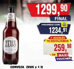 Maxiconsumo Zeus cerveza oferta