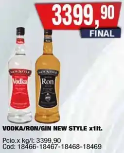 Maxiconsumo New style vodka/ron/gin oferta