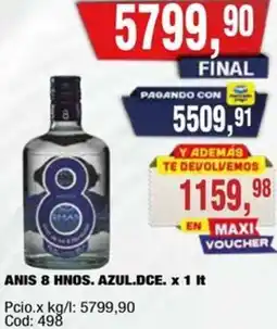 Maxiconsumo 8 hnos. anis azul.dce. oferta