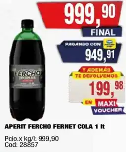 Maxiconsumo Fercho aperit fernet cola oferta