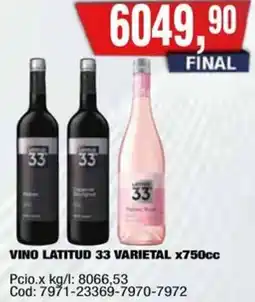 Maxiconsumo Latitud 33 varietal vino oferta