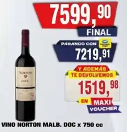 Maxiconsumo Norton vino malb. doc oferta