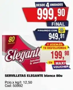 Maxiconsumo Elegante servilletas blanca oferta