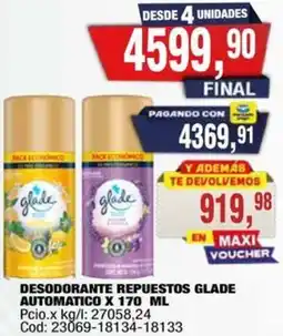 Maxiconsumo Glade desodorante repuestos automatico oferta