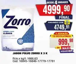 Maxiconsumo Zorro jabon polvo oferta