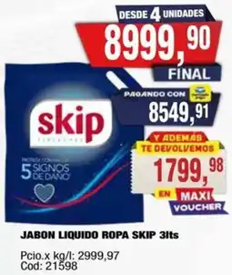 Maxiconsumo Skip jabon liquido ropa oferta