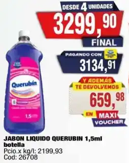 Maxiconsumo Querubín jabon liquido botella oferta