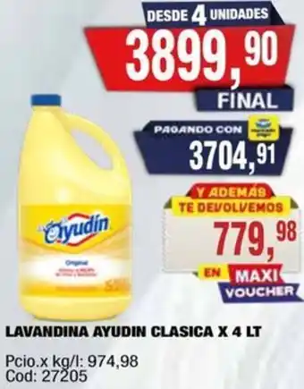 Maxiconsumo Ayudín lavandina clasica oferta