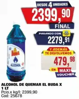 Maxiconsumo El buda alcohol de quemar oferta