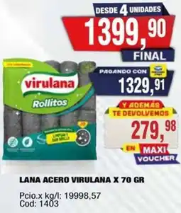 Maxiconsumo Virulana lana acero oferta