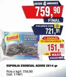 Maxiconsumo Esencial esponja acero oferta
