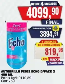 Maxiconsumo Echo autobrillo pisos d/pack oferta