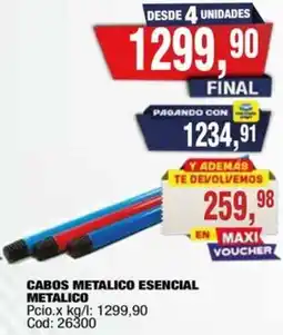 Maxiconsumo Esencial cabos metalico metalico oferta