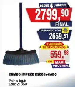 Maxiconsumo Combo impeke escob+cabo oferta