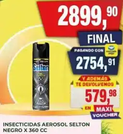 Maxiconsumo Selton insecticidas aerosol negro oferta