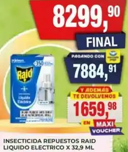 Maxiconsumo Raid insecticida repuestos liquido electrico oferta