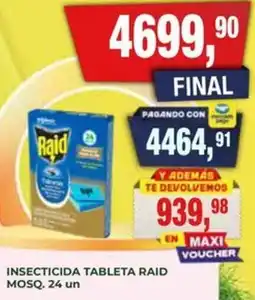 Maxiconsumo Raid insecticida tableta mosq. oferta