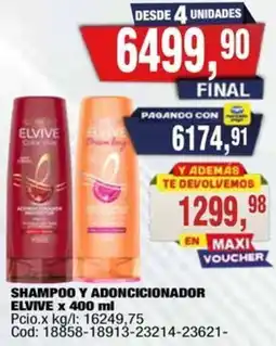 Maxiconsumo Elvive shampoo y adoncicionador oferta
