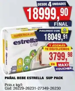 Maxiconsumo Estrella pañal bebe sup pack oferta