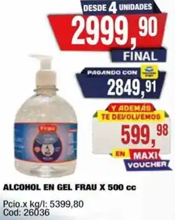 Maxiconsumo Frau alcohol en gel oferta